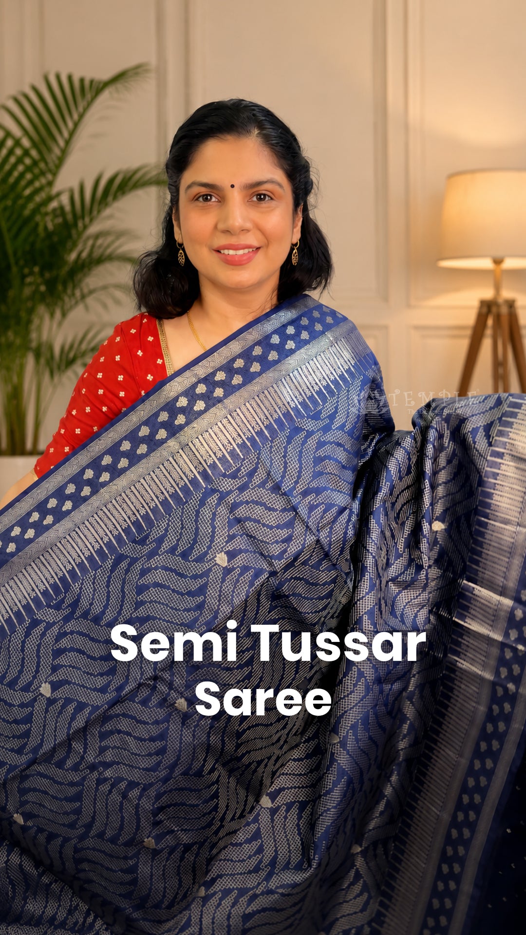 Saree Name - Semi Tussar Saree

Blouse - Self colour Blouse

Length...