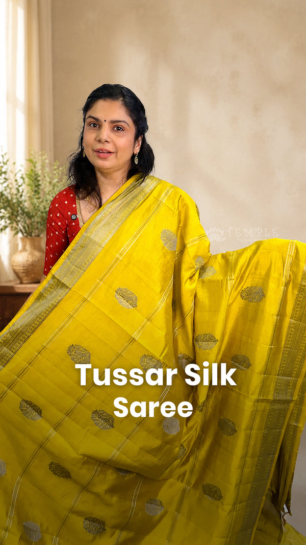 Product Codes - TTDS3454

Saree Name - Tussar Silk Saree

Blouse - ...
