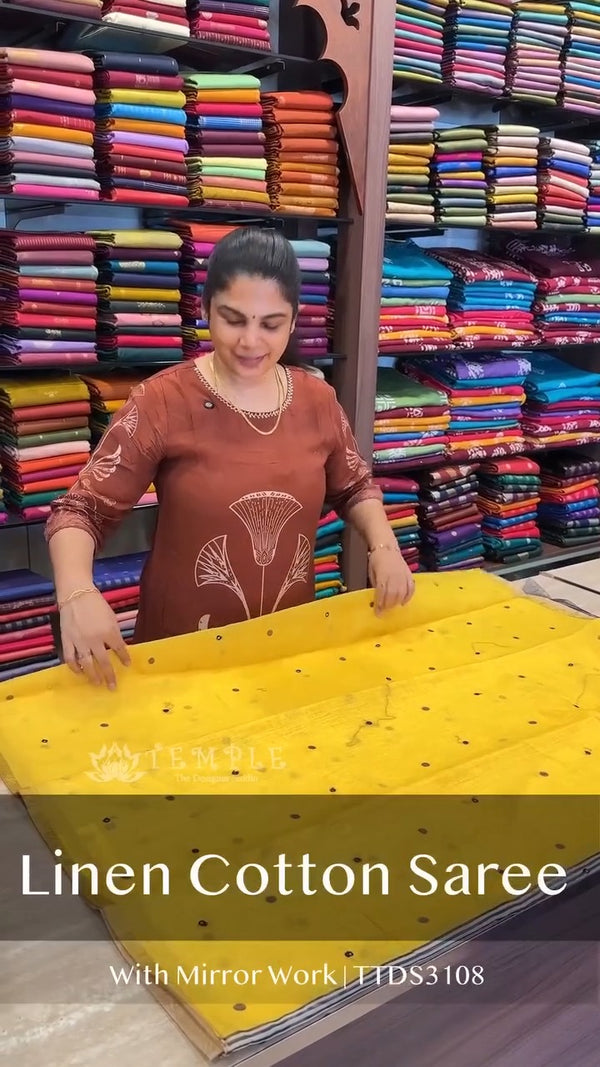 Saree Code - TTDS3108

Saree Name - Linen Cotton Saree With Mirror ...