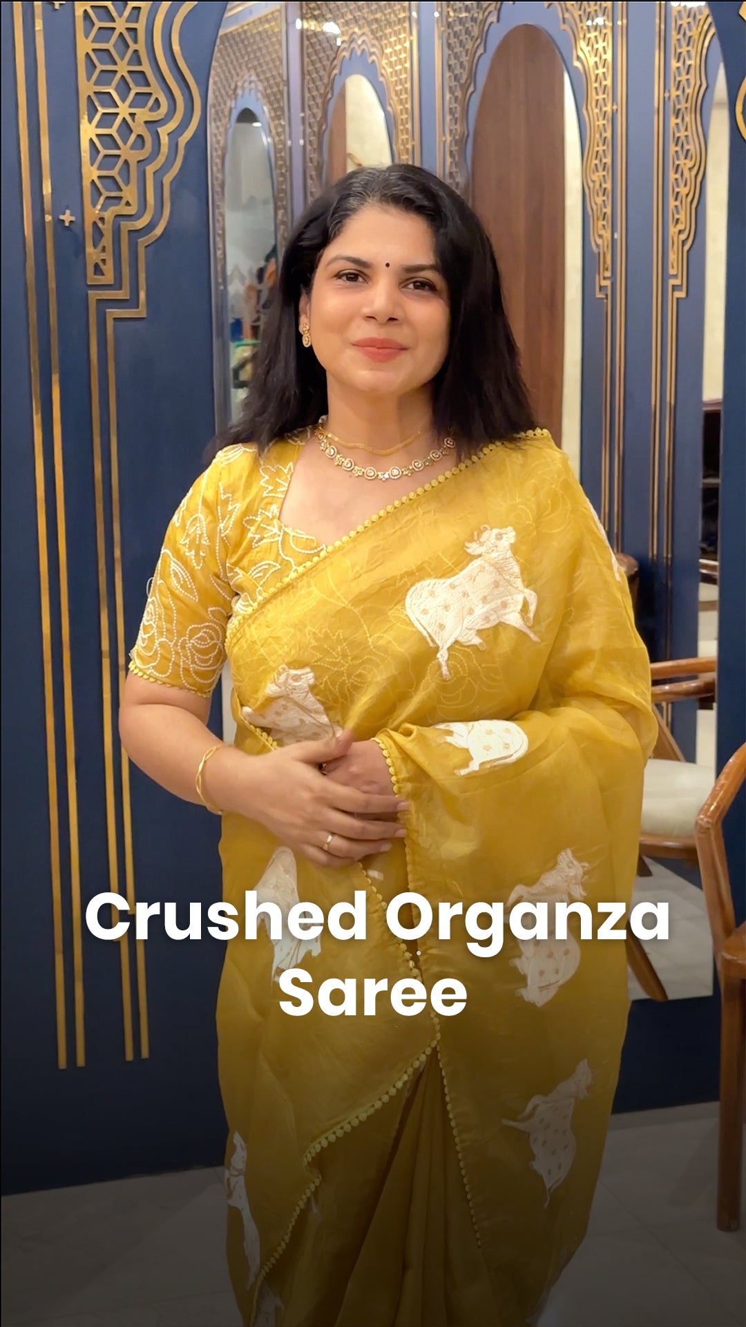 Saree Code - TTDS3475

Saree Name - Crushed Organza  Saree

Blouse ...