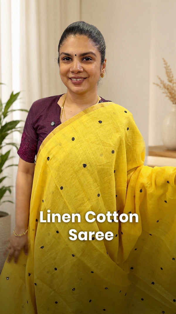 Saree Code - | TTDS3108

Saree Name - Linen Cotton Saree With Mirro...