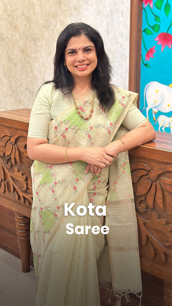 Saree Name - Kota Saree

Blouse - Running Blouse

Length - 5mtrs to...