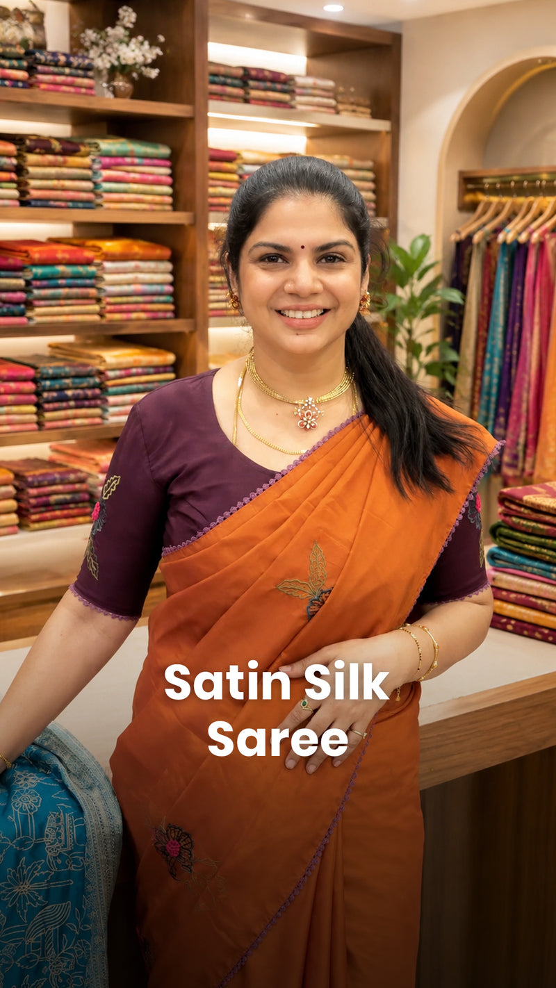 Saree Code - TTDS3190

Saree Name - Satin Silk Saree

Blouse - Cont...