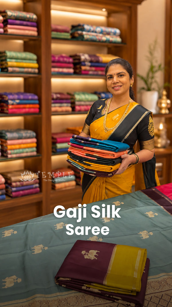Saree Code - TTDS3487

Saree Name - Gaji Silk Saree

Blouse - Contr...