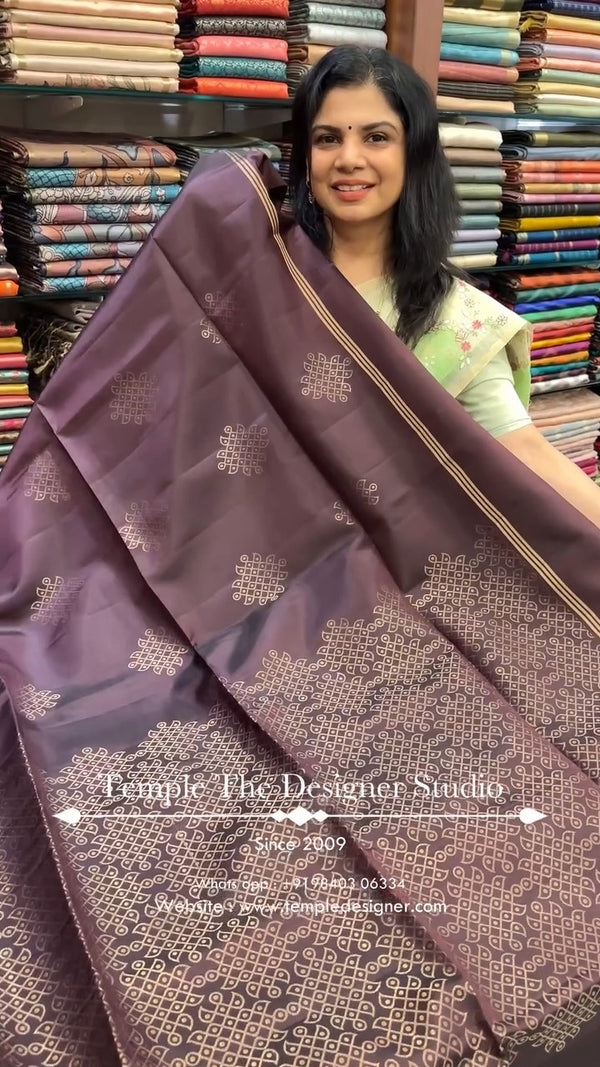 Saree Name - Soft Silk Saree(Kolam Design)

Blouse - Self Colour Bl...