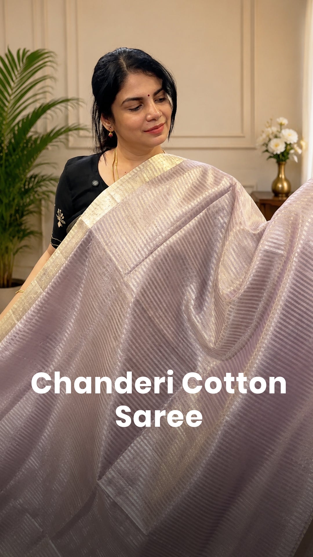 Saree Name - Chanderi Cotton Saree

Blouse - Contrast Blouse

Lengt...
