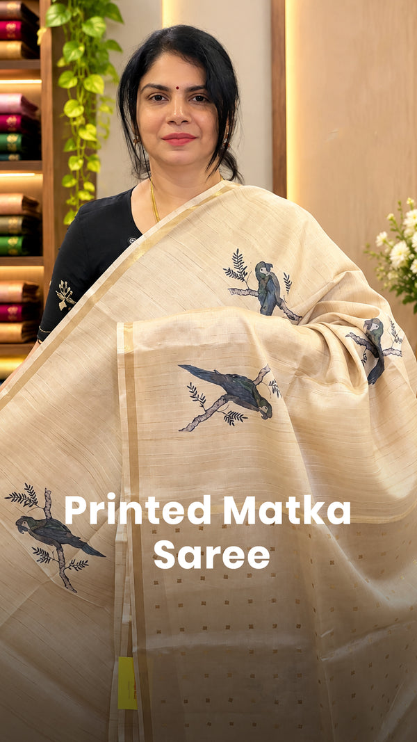 Saree Code - TTDS3389

Saree Name - Printed Matka Saree

Blouse - C...