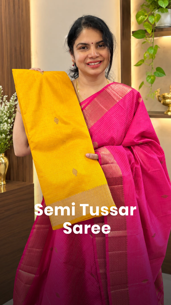 Saree Code - TTDS3369

Saree Name - Semi Tussar Silk Saree

Blouse ...