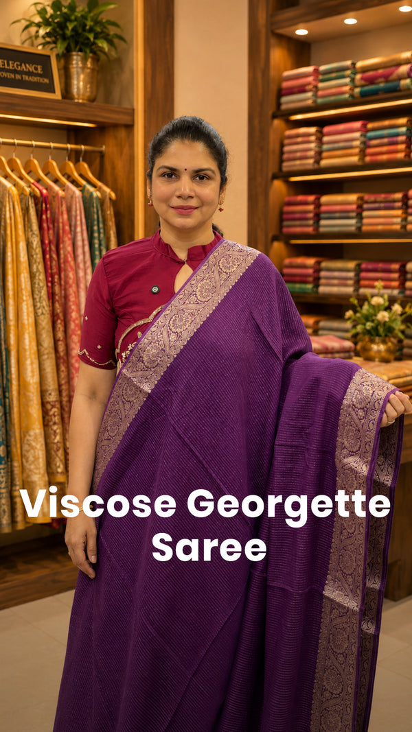 Saree Code - TTDS3507

Saree Name -  Viscose Georgette Saree

Blous...