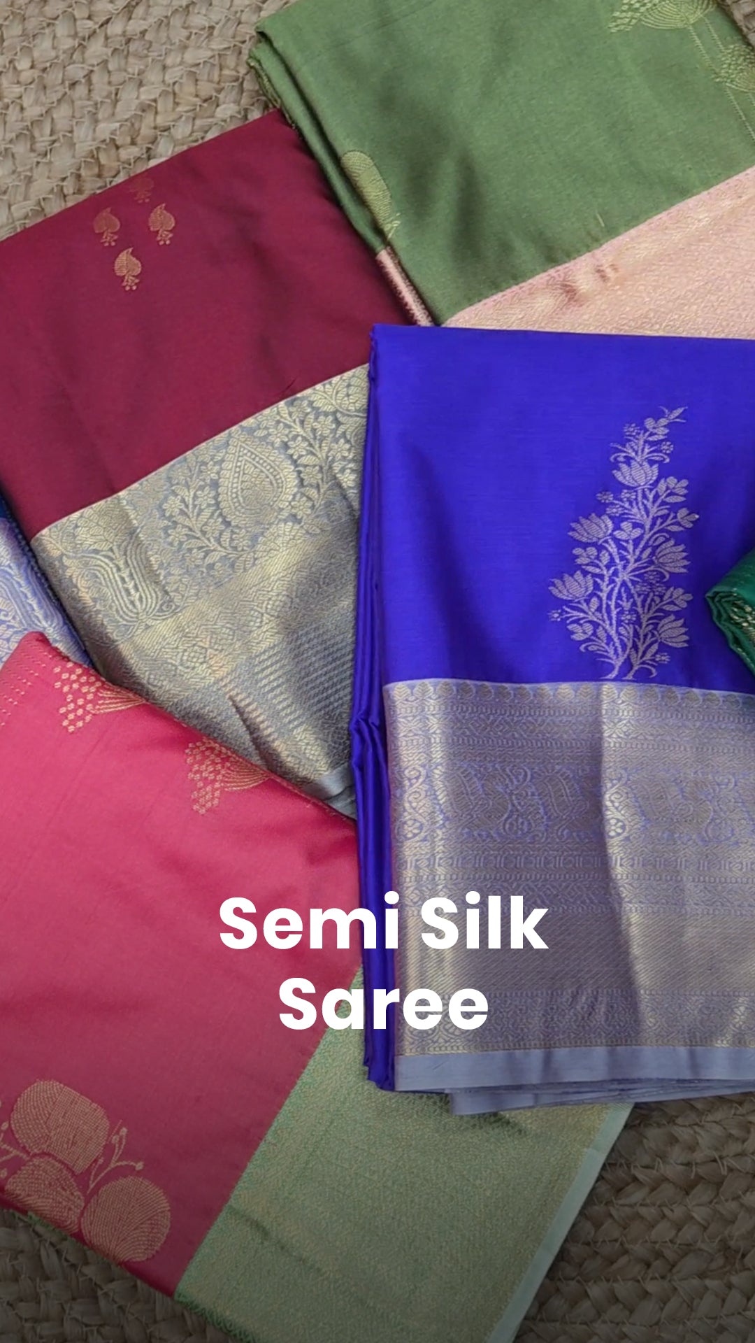 Saree Name - Semi Silk Saree

Blouse - Contrast Blouse

Length - 5m...