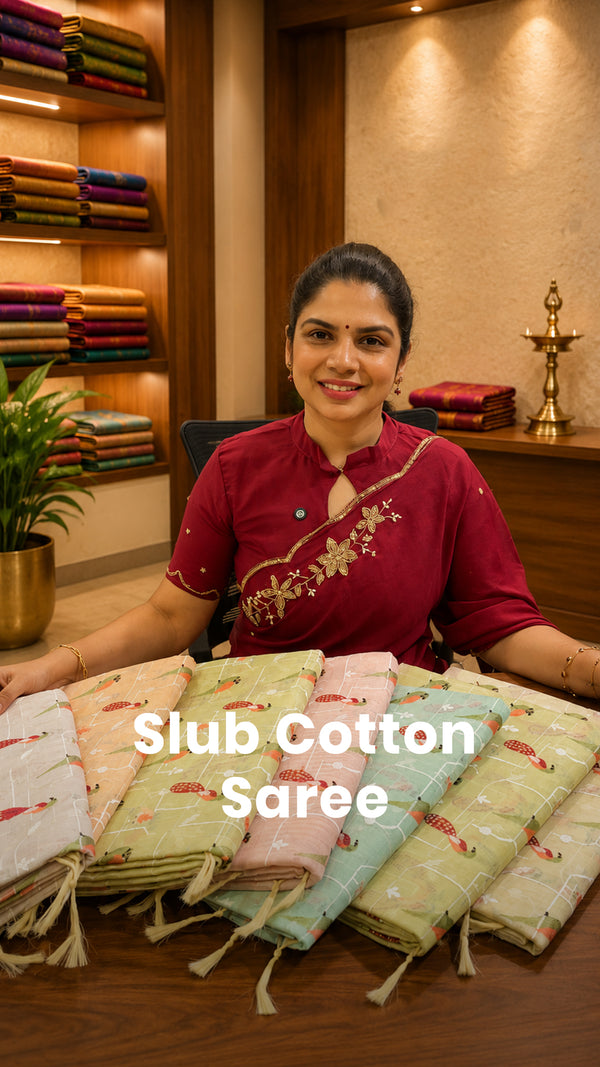 Saree Code - TTDS3497

Saree Name - Slub Cotton Saree

Length - 5mt...