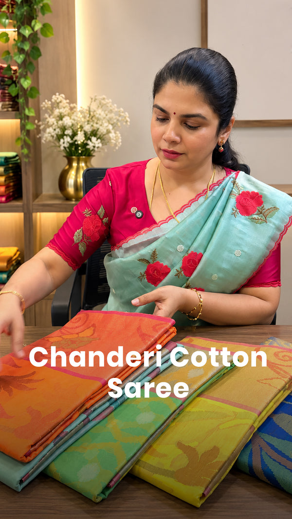 Saree Code - TTDS1103

Saree Name - Chadneri Cotton Saree

Blouse -...