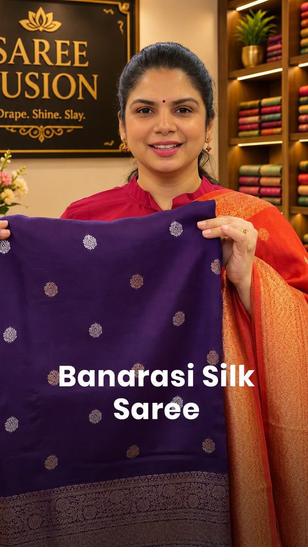 Saree Code - TTDS3473

Saree Name - Banarasi Raw Silk Saree

Blouse...