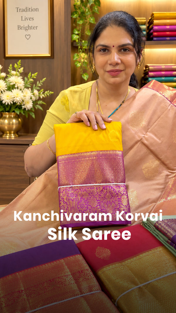 Saree Name - Korvai Silk Saree

Blouse - Contrast Blouse

Length - ...