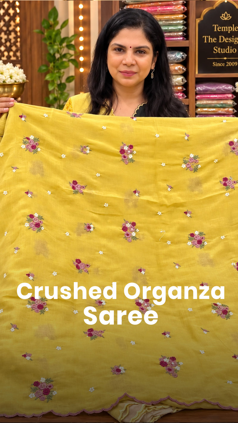 Saree Code - TTDS3412

Saree Name - Crushed Organza Saree

Blouse -...