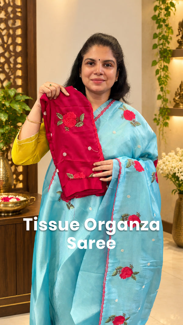 Saree Code - TTDS3485

Saree Name -  Organza Saree With Tissue Fini...