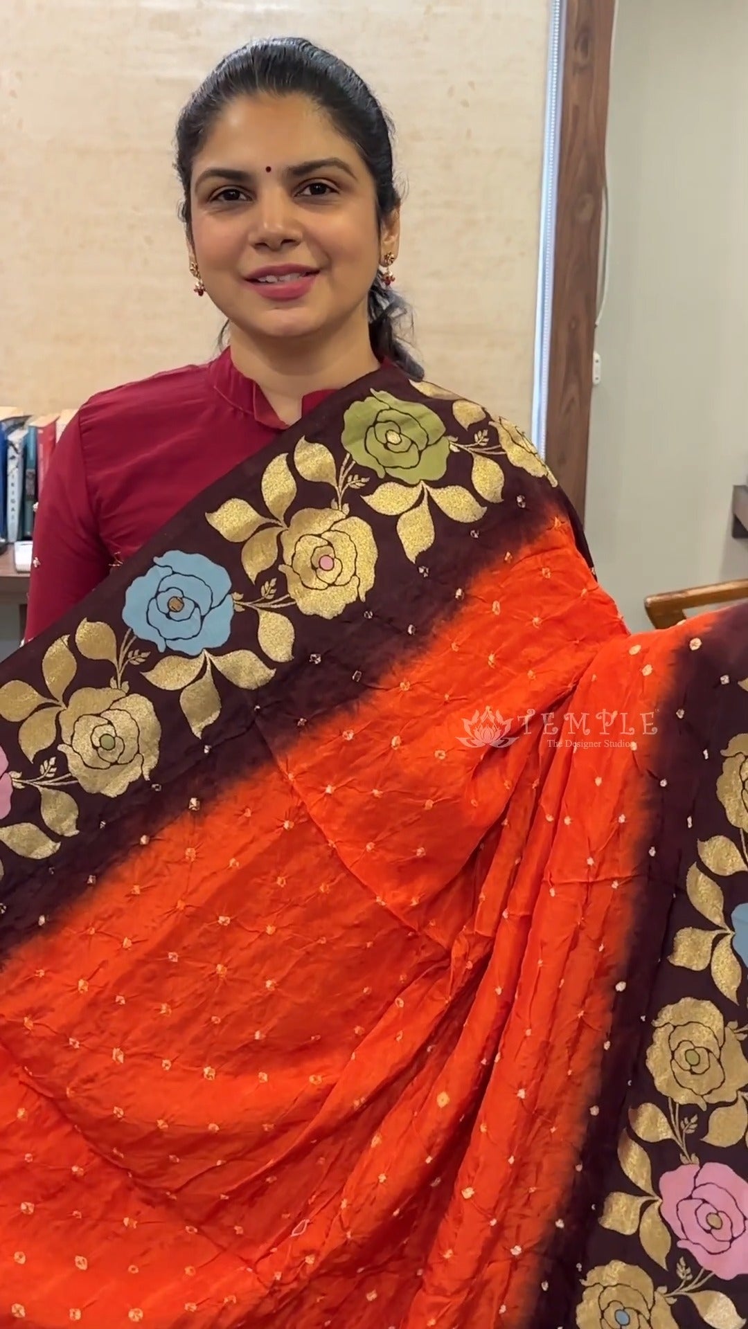 Saree Name - Bandhini Silk Saree

Blouse - Contrast Blouse

Length ...