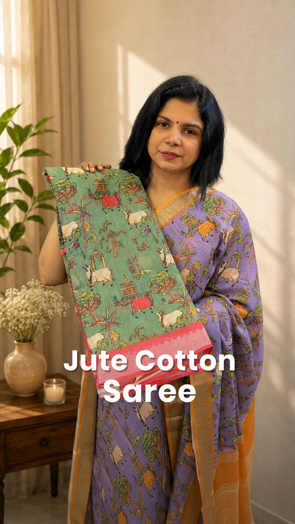 Saree Code - TTDS3510

Saree Name - Jute Cootton Saree

Blouse - Co...