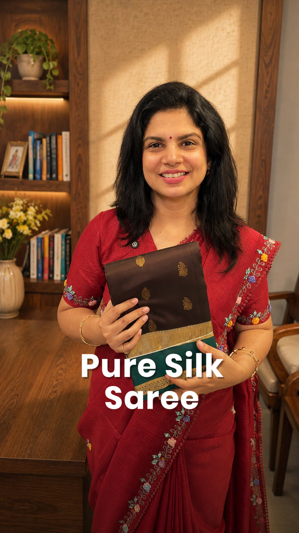 Saree Name - Sita Series(Pure Silk Saree)

Blouse - Contrast Blouse...