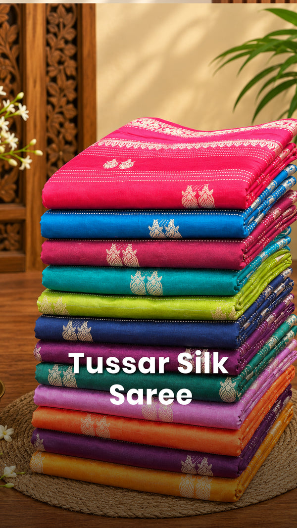 Saree Code - TTDS3563

Saree Name - Semi Tussar Silk Saree

Price -...