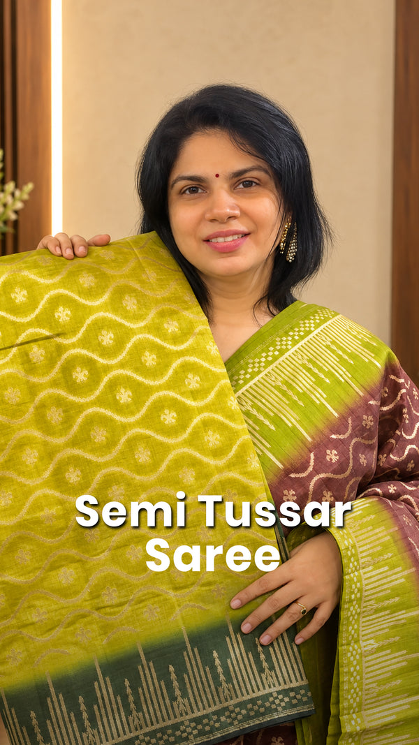 Saree Code -  TTDS3524

Saree Name - Semi Tussar Saree

Blouse - Co...