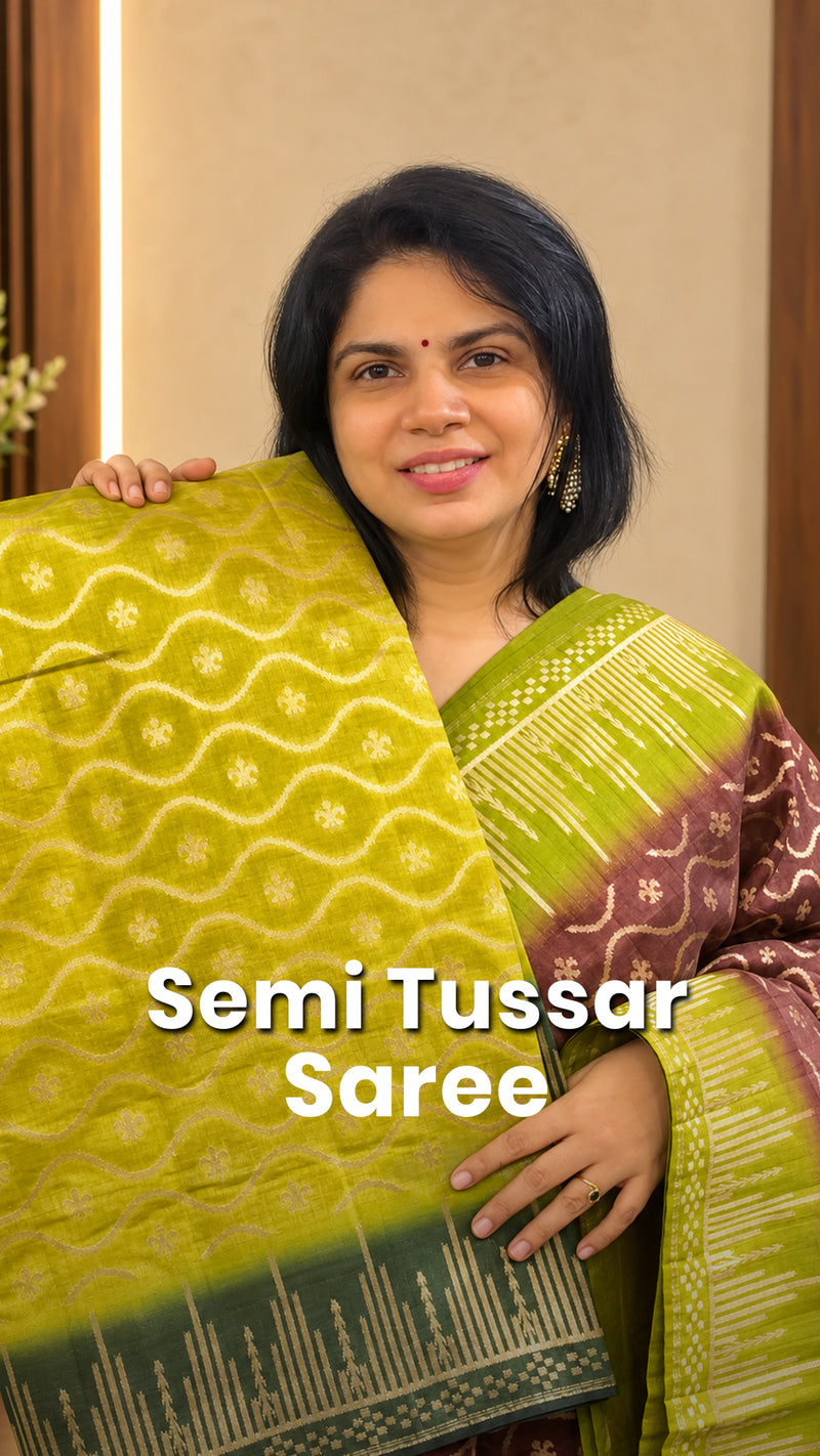Saree Code -  TTDS3524

Saree Name - Semi Tussar Saree

Blouse - Co...