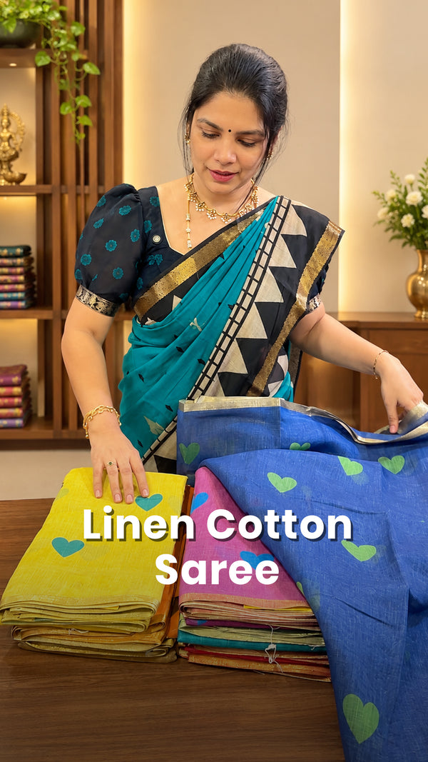 Saree Code - TTDS3559

Saree Name - Linen Cotton Saree

Blouse - Pr...
