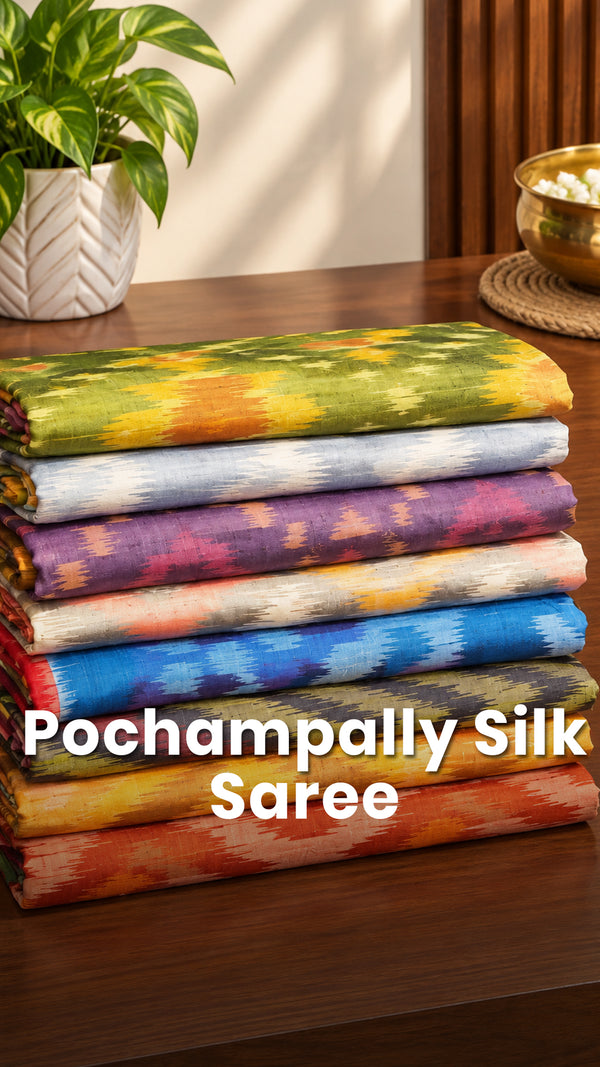 Saree Name - Pochampally Semi Silk Saree

Blouse - Contrast Blouse
...