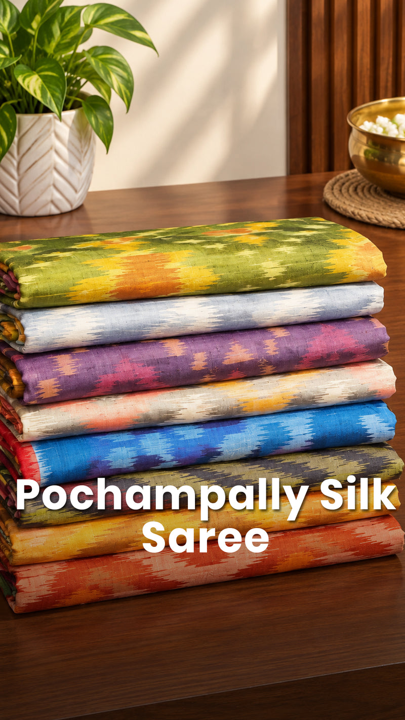Saree Name - Pochampally Semi Silk Saree

Blouse - Contrast Blouse
...