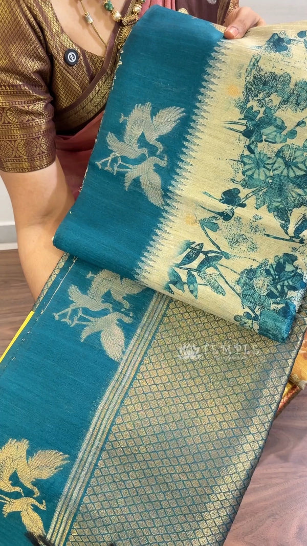 Saree Name - Matka Tussar Saree

Blouse - Contrast Blouse

Price @ ...