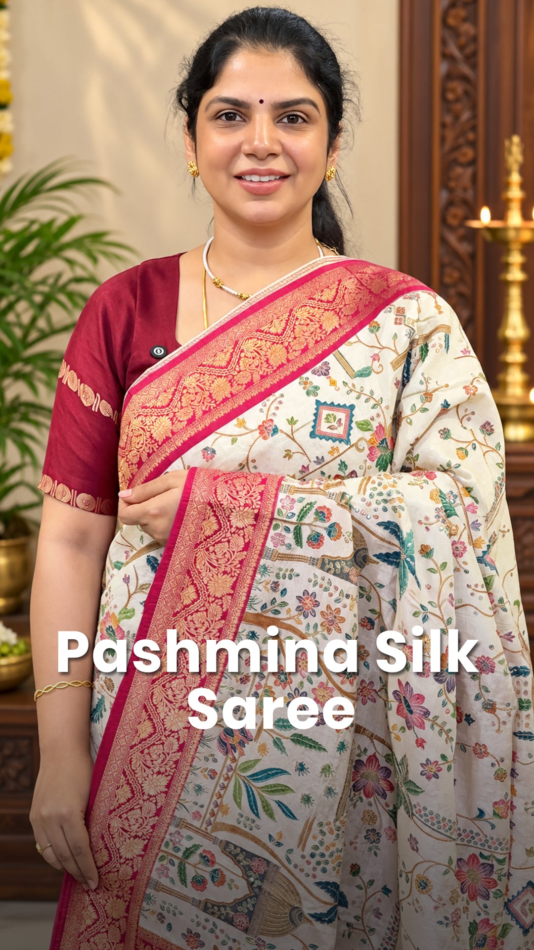 Saree Name - Pushmina Silk Saree

Blouse - Contrast Blouse

Length ...