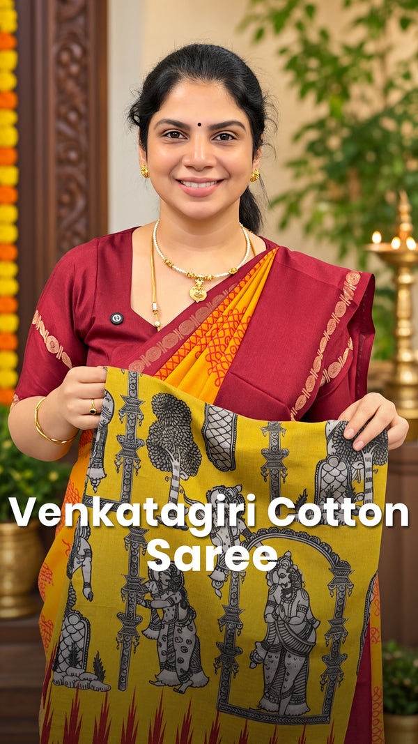 Saree Code - TTDS3566

Saree Name - Venkatagiri Cotton Saree

Blous...