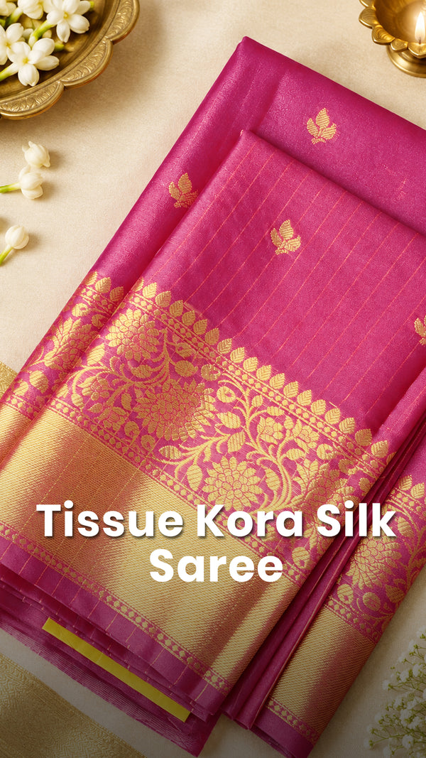 Saree Code - TTDS3551

Saree Name - Tissue Silk Saree

Blouse - Sel...