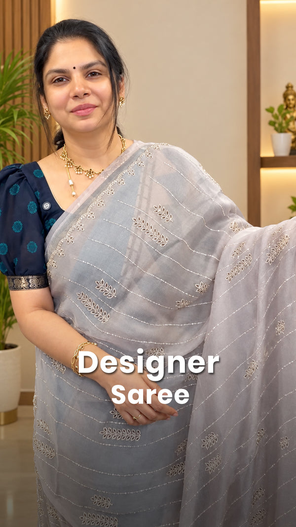 Saree Code - TTDS3229

Saree Name - Designer Saree With Stone Work ...