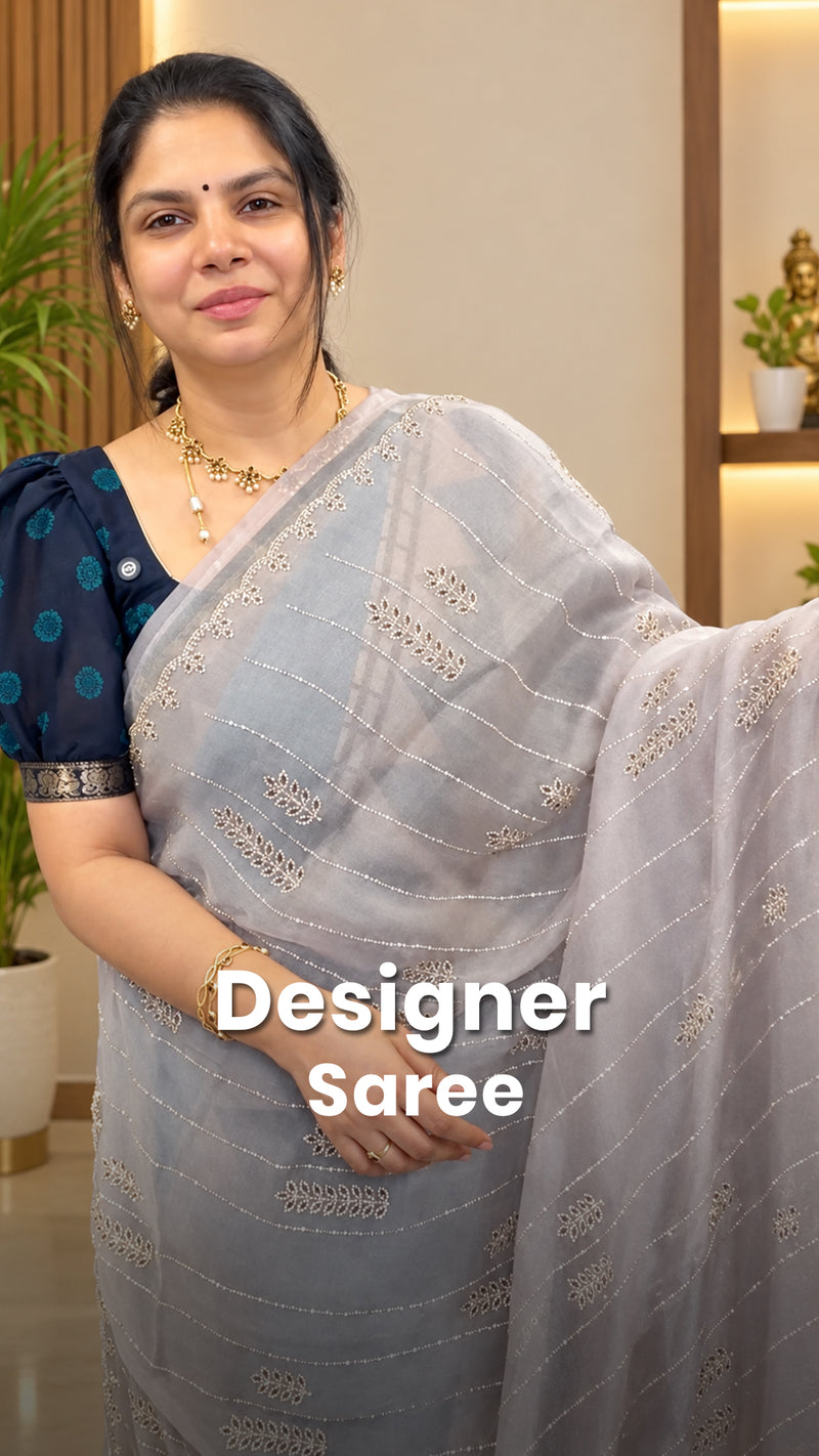 Saree Code - TTDS3229

Saree Name - Designer Saree With Stone Work ...