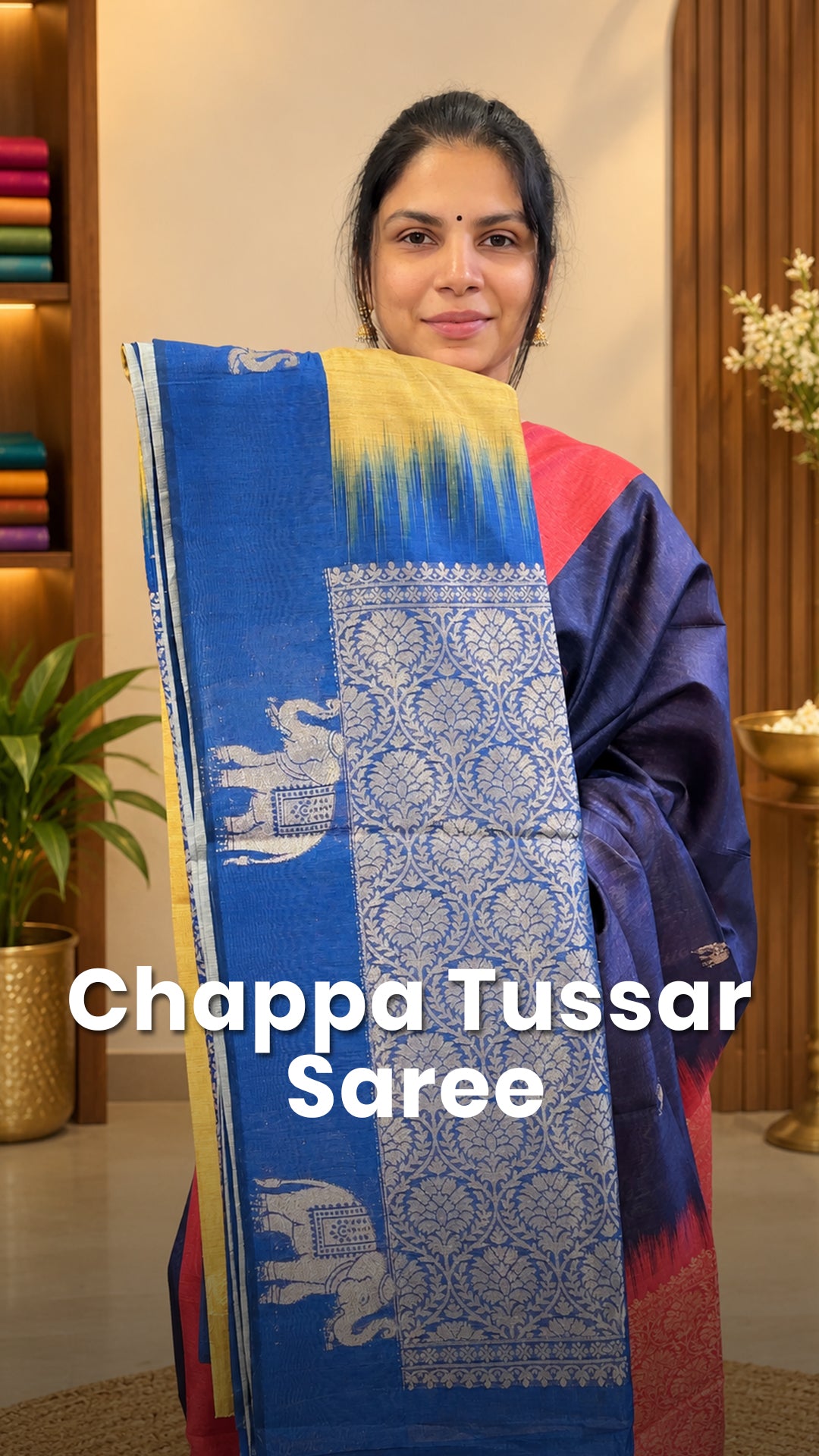 Saree Name - Chappa Tussar Saree

Blouse - Contrast Blouse

Price -...