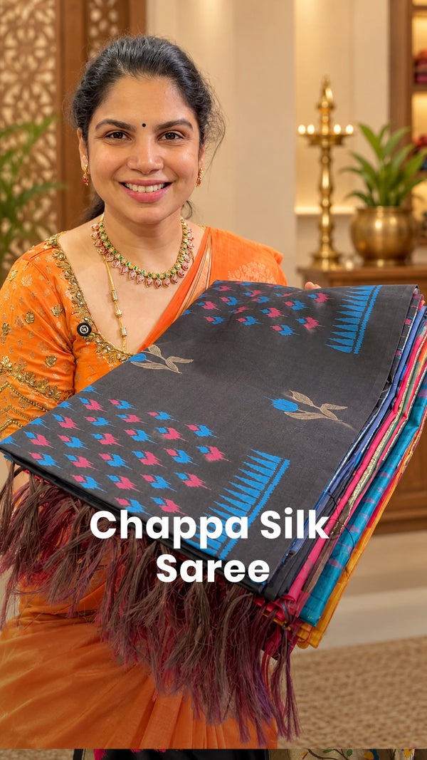 Saree Name - Chappa Silk Saree

Price - 2800/-

Length - 5mtrs to 5...