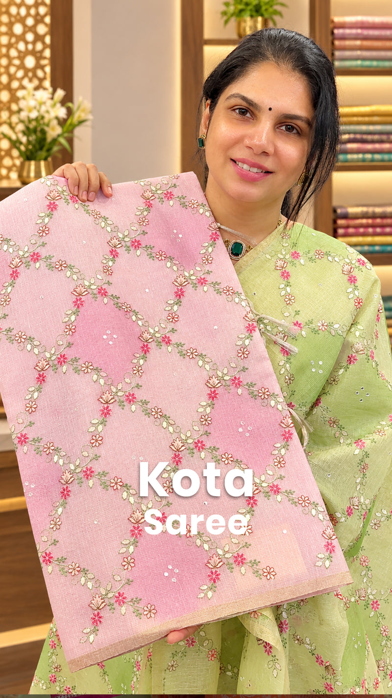 Saree Code - TTDS3589

Saree Name - Kota Saree With Embroidery Work...