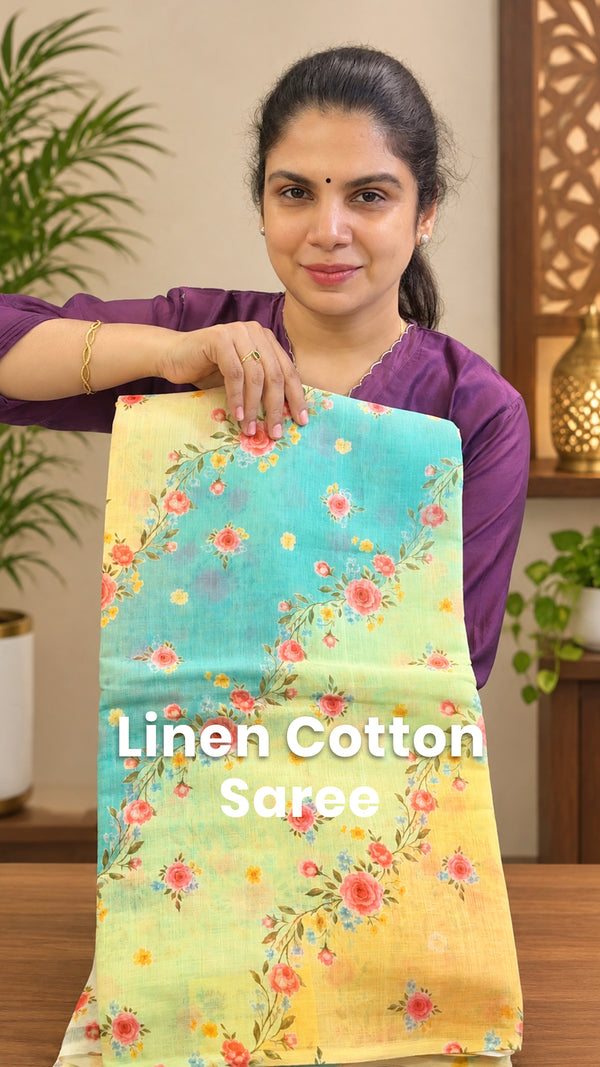 Saree Code - TTDS3593

Saree Name - Linen Cotton Saree

Blouse - Co...