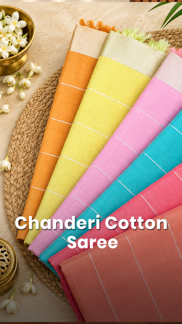 Saree Code - TTDS3512

Saree Name - Chanderi Cotton Saree

Price - ...