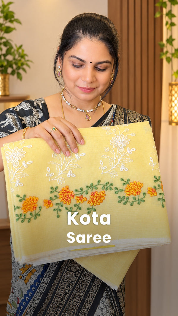 Saree Code - TTDS3607

Saree Name - Kota Saree

Blouse - Self Blous...