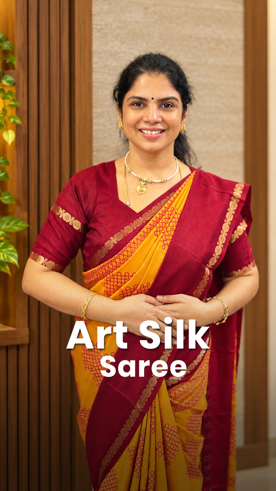 Saree Code - TTDS3571

Saree Name - Kolam Printed Art Silk Saree

B...