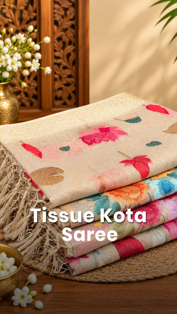 Saree Name - Tissue Silk Saree

Blouse - Self colour Blouse

Price ...