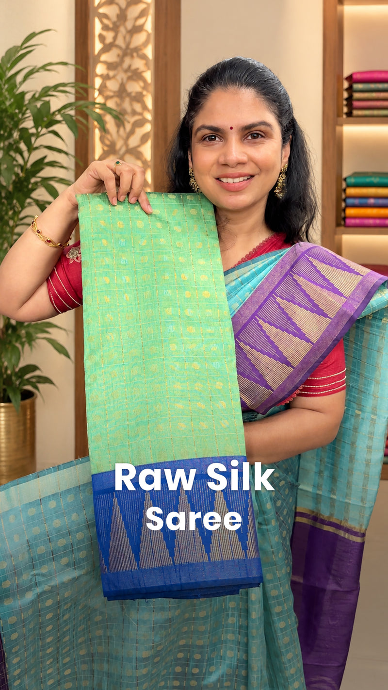 Saree Code - TTDS3620

Saree Name - Raw Silk Saree

Blouse - Contra...