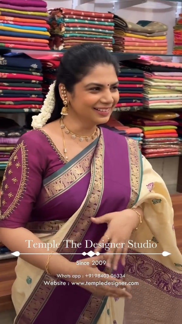 Saree Code - TTDS3253

Saree Name - Semi Kanchi Silk Saree

Blouse ...