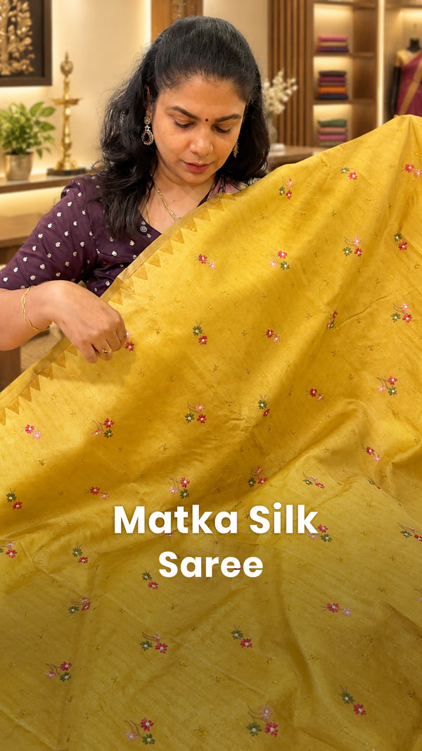 Saree Name - Matka Silk Saree

Blouse - Self Colour Blouse

Price -...