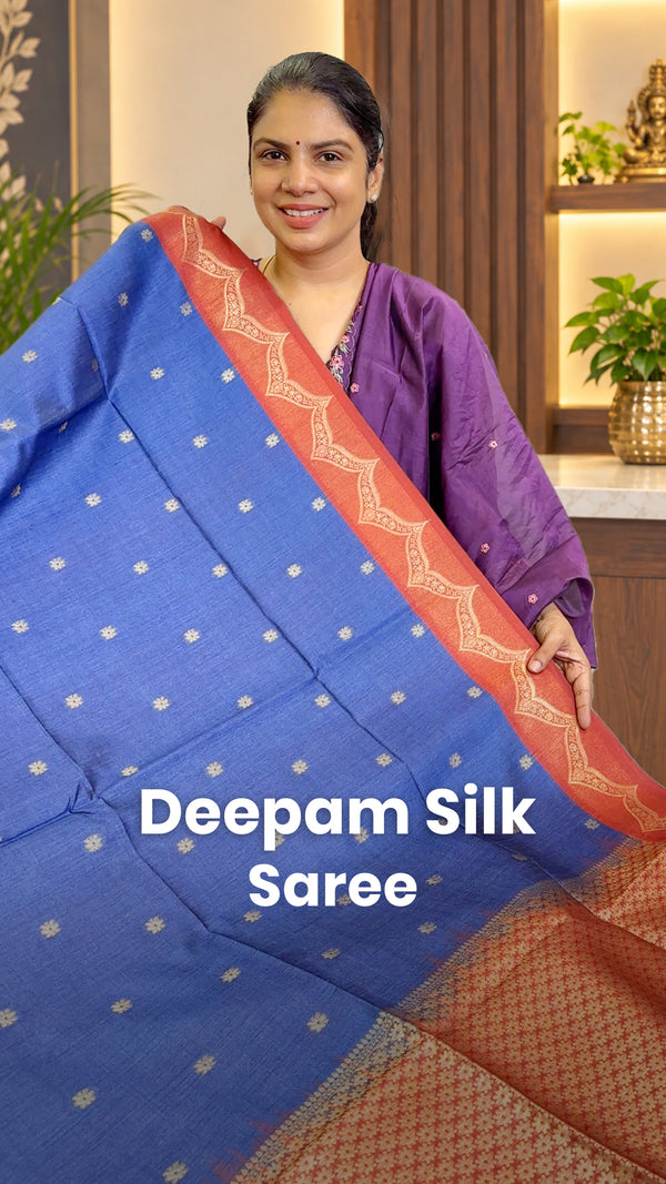 Saree Code - TTDS3681 | TTDS3682

Saree Name - Deepam Silk Saree

P...