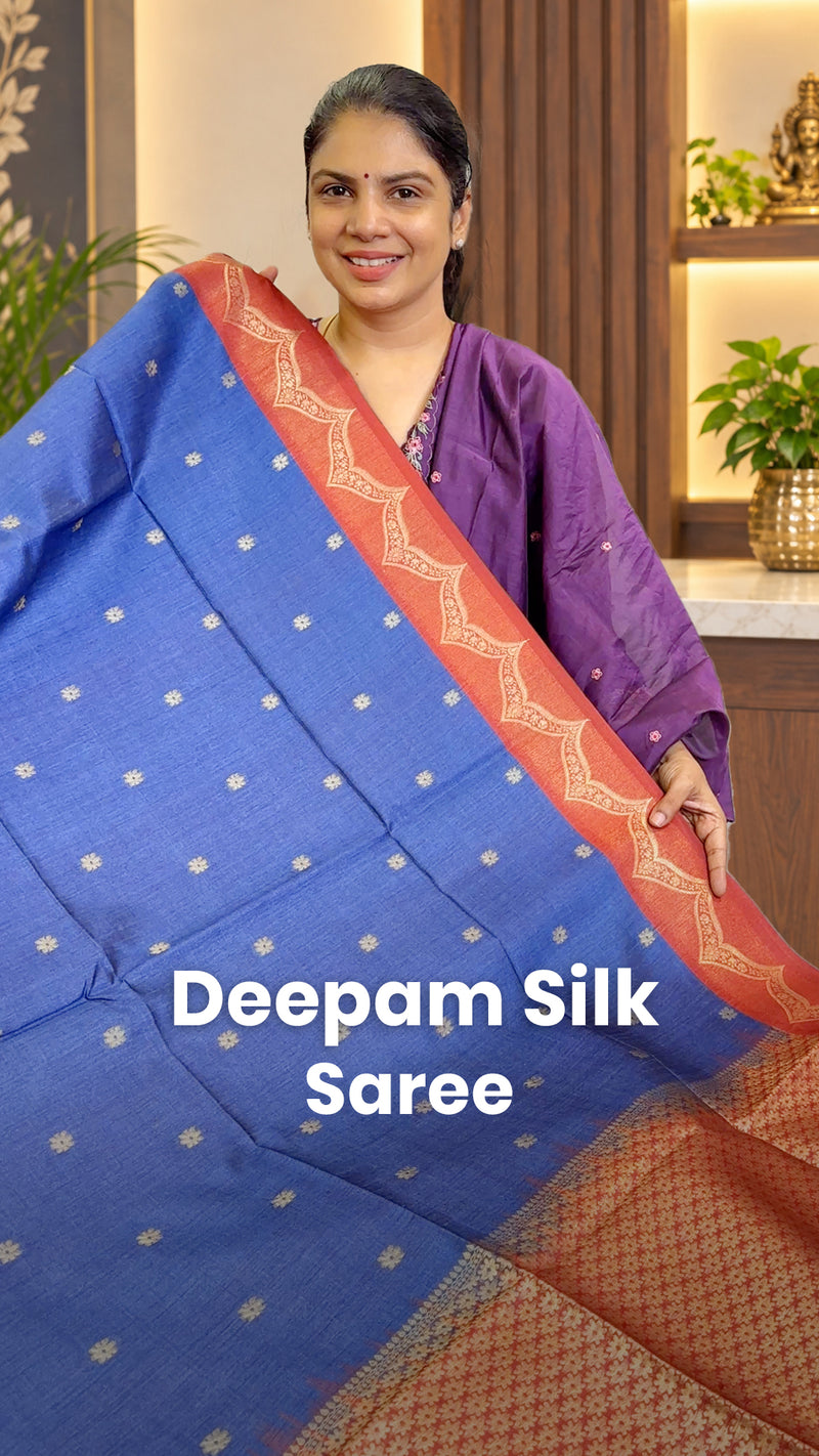 Saree Code - TTDS3681 | TTDS3682

Saree Name - Deepam Silk Saree

P...