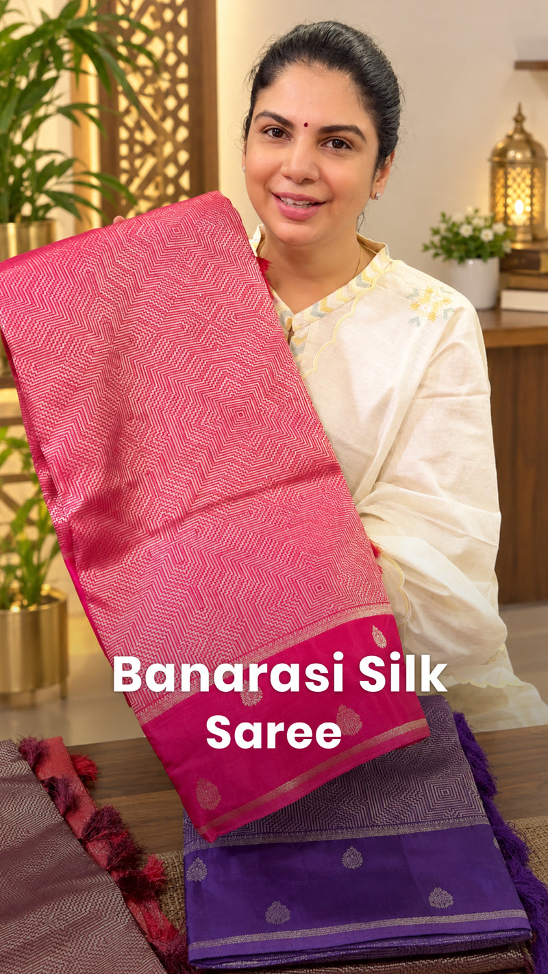 Saree Name - Banarasi Silk Saree

Blouse - Self Colour Blouse

Pric...