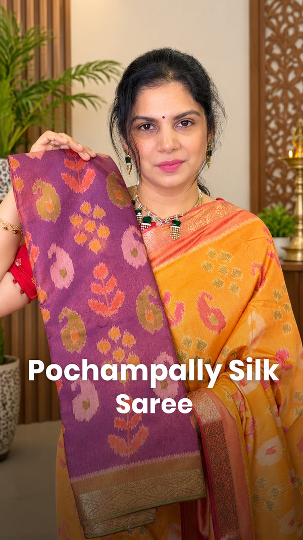 Saree Code - TTDS3655 | TTDS3659

Saree Name - Pochampally Silk Sar...